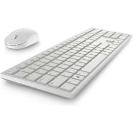 Dell Pro KM5221W Keyboard & Mouse, USB Plunger Wireless 2.40 GHz Keyboard, White, USB Wireless Mouse, Optical