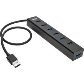 Tripp Lite 7-Port USB-A Mini Hub, USB 3.2 Gen 1, International Plug Adapters, Aluminum Housing, USB 3.2 (Gen 1) Type A, Portable, 7 USB Port(s)