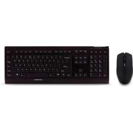 CHERRY B.UNLIMITED 3.0 Wireless Keyboard and Mouse, Full Size,Black,AES 128 Encryption,3 Button Ergonomic Mouse,DPI 2000