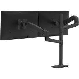 Ergotron Desk Mount for Monitor, Display, TV, Matte Black, Height Adjustable, 2 Display(s) Supported, 40" Screen Support