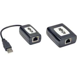 Tripp Lite 1-Port USB over Cat5/Cat6 Extender Kit, Plug and Play, International Plug Adapters, 164 ft. (50 m), Plastic, Black