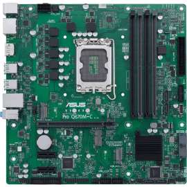 Asus PRO Q670M-C-CSM Desktop Motherboard, Intel Q670 Chipset, Socket LGA-1700, Intel Optane Memory Ready, Micro ATX