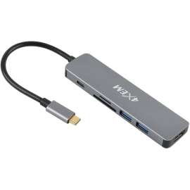 4XEM Docking Station, for Notebook, Memory Card Reader, SD, microSD, MultiMediaCard (MMC), 100 W