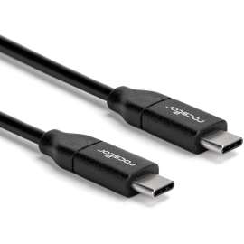 Rocstor Premium USB-C Charging Cable 1m 3ft - Up to 100W PD-M/M-Black - Rocstor Premium USB-C Charging Cable 1m (3 ft) - USB-C to USB-C M/M - USB 3.1 Fast Charge & Sync - Type-C 2.0 to USB C Laptop Charger Cable up to 100W PD - Heavy Duty & Durable