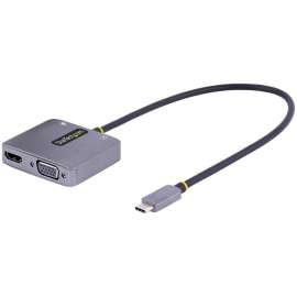 StarTech.com USB C Video Adapter, USB C to HDMI VGA Multiport Adapter, 3.5mm Audio, 4K 60Hz HDR, 100W PD 3.0 PT, USB C Display Adapter, USB C Video Adapter supports HDMI 2.0b (4K60Hz/HDR) , VGA (1920x1200@60Hz) , HDMI/VGA (1080p) , 100W PD 3.0 passthro