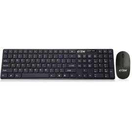 4XEM Wireless Mouse and Keyboard Combo, USB 2.0 Type A Wireless 2.40 GHz Keyboard, USB 2.0 Type A Wireless Mouse, Optical, QWERTY