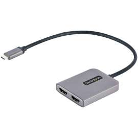 StarTech.com USB-C to Dual HDMI MST HUB, Dual HDMI 4K 60Hz, USB Type C Multi Monitor Adapter for Laptop, 2 Port DP 1.4 MST Hub, USB C to Dual HDMI MST Hub for Dual 4K 60Hz ,  DP 1.4/DSC/HBR3/32.4Gbps/HDR/2.1ch Audio/MST, TB4/TB3/USB4 compatible, Windows O