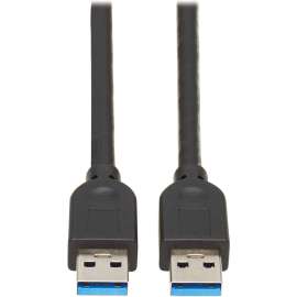Tripp Lite USB 3.0 SuperSpeed A to A Cable for Tripp Lite USB 3.0 All-in-One Keystone/Panel Mount Couplers (M/M), Black,15 ft. (4.6 m), 15.09 ft USB Data Transfer Cable for Peripheral Device, Computer, Notebook, Chromebook, Keystone Module, First End: 1 x