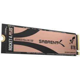 Sabrent Rocket 4 PLUS SB-RKT4P-8TB 8 TB Solid State Drive, M.2 2280 Internal, PCI Express NVMe (PCI Express NVMe 4.0 x4), Desktop PC, Motherboard Device Supported, 5600 TB TBW