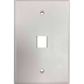 Tripp Lite Safe-IT 1-Port Single-Gang Keystone Wall Plate, Antibacterial, Ivory Matte, TAA, 1 x Total Number of Socket(s), 1-gang, Ivory, Acrylonitrile Butadiene Styrene (ABS), High Impact Plastic
