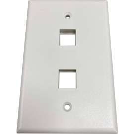 Tripp Lite Safe-IT 2-Port Single-Gang Keystone Wall Plate, Antibacterial, Ivory Matte, TAA - 2 x Total Number of Socket(s) - 1-gang - Ivory - Acrylonitrile Butadiene Styrene (ABS), High Impact Plastic - TAA Compliant