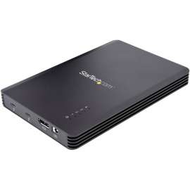StarTech.com 4 Bay Thunderbolt 3 NVMe Enclosure, For M.2 NVMe SSD Drives, 1x DisplayPort Video and 1x TB3 Downstream Port, 40Gbps, 4 x 80mm PCIe M.2 M-Key NVMe and/or AHCI SSD to Thunderbolt 3 enclosure, Data transfer speeds up to 40Gbps, Downstream TB3 p