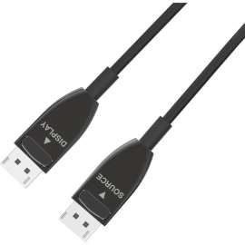 4XEM 40M 131FT Active Optical Fiber 1.4 DisplayPort Cable, 131 ft DisplayPort A/V Cable for Audio/Video Device, Home Theater System, Digital Signage Display, Desktop Computer, Notebook, Recorder, Monitor, Projector, TV, First End: 1 x DisplayPort 1.4 Digi
