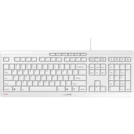 CHERRY STREAM Keyboard - Cable Connectivity - USB Interface - 10 Volume Down, Volume Up, Play/Pause, Browser, Email, Calculator, Previous Track, Next Track, Mute, Lock Hot Key(s) - English (UK) - Scissors Keyswitch
