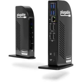 Plugable Plugable USB-C Quad HDMI Docking Station, for Notebook/Monitor, Memory Card Reader, SD, SDHC, SDXC, MultiMediaCard (MMC), 100 W