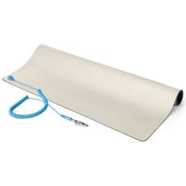 StarTech.com 23x47in Anti Static Mat, ESD Mat for Electronics Repair on Table or Desk, Flexible Work Pad, Detachable Grounding Wire, The ESD mat helps prevent damage from an electrostatic discharge. The size of the ESD table mat is 23 x 47 in, The electri