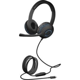 Cyber Acoustics Stereo USB-C Headset, Stereo, USB Type C, Wired, 32 Ohm