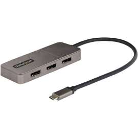 USB-C to Triple DisplayPort MST Hub, 3x DP 4K 60Hz, 1ft (30cm) Cable, DP 1.4 Multi-Stream Transport Hub, DisplayPort Splitter - USB-C to Triple DisplayPort MST Hub for 3x 4K 60Hz displays | DP 1.4/DSC/HBR3/32.4Gbps/HDR/2ch Audio - TB4/T