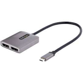 StarTech.com 2-Port USB-C MST Hub, Dual-DisplayPort up to 4K 60Hz w/ DP 1.4 Alt Mode & DSC, Multi-Monitor Adapter/Splitter, Windows Only, USB-C to Dual-DisplayPort MST Hub for 2x 4K 60Hz displays; Discrete GPUs/12th gen and up Intel Processors w/ DP 1.4 r