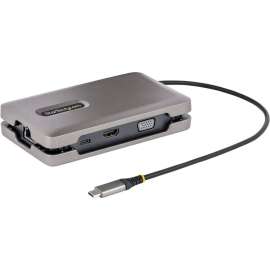 StarTech.com USB-C Multiport Adapter w/USB-C DP Alt Mode Video/4K HDMI/VGA, USB-C Dual Monitor Docking Station, Type C Mini Dock/MST Hub, USB-C Multiport Adapter to 4K60Hz HDMI 2.0/USB-C DP 1.4 Alt Mode/1080p VGA (GPU dependent), 2x USB-A 3.2 Gen 2 10Gbps