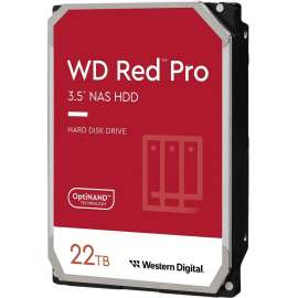Wd Western Digital Red Pro WD221KFGX 22 TB Hard Drive, 3.5" Internal, SATA (SATA/600), Conventional Magnetic Recording (CMR) Method, Storage System Device Supported