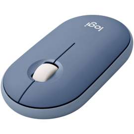 Logitech Pebble M350, Optical, Wireless, Bluetooth, Blueberry