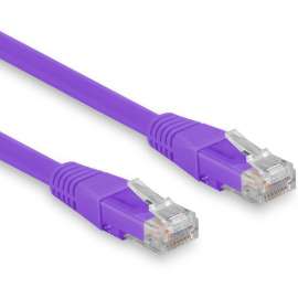 Rocstor Cat.6 UTP Patch Network Cable, Rocstor Premium 15ft (4.6m) CAT6 Ethernet Cable, 100% Copper UL Rated, Purple, Molded