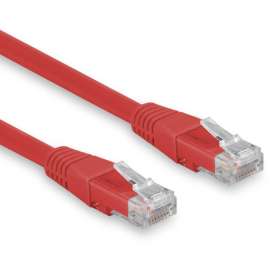 Rocstor Cat.6 Patch Network Cable, Rocstor Premium 15ft (4.6m) CAT6 Ethernet Cable, 100% Copper UL Rated, Red, Molded