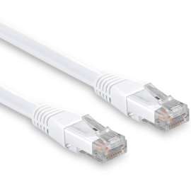 Rocstor Cat.6 Network Cable, Rocstor Premium 100ft (30.5m) CAT6 Ethernet Cable, 100% Copper UL Rated, White, Molded