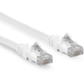 Rocstor Cat.6 Network Cable, Rocstor Premium 25ft (7.6m) CAT6 Ethernet Cable, 100% Copper UL Rated, White, Snagless