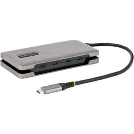 StarTech.com 4-Port USB-C Hub, USB 3.2 Gen 2, 10Gbps, 100W Power Delivery Pass-Through, 12.6in (32cm) Cable, Portable USB Expansion Hub, 4 Port USB-C 10Gbps (USB 3.1/3.2 Gen 1) portable expansion hub/splitter for laptops, USB bus powered or with 100W USB 