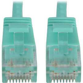 Tripp Lite Cat6a 10G Snagless Molded Slim UTP Ethernet Cable (RJ45 M/M), PoE, Aqua, 5 ft. (1.5 m) - 5 ft Category 6a Network Cable for Network Device, Server, Switch, Router, Hub, Printer, Computer, Photocopier, Modem, PoE Device, Patch Panel, ...