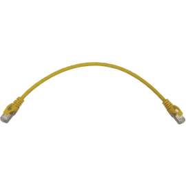 Tripp Lite Cat6a 10G Snagless Shielded Slim STP Ethernet Cable (RJ45 M/M), PoE, Yellow, 1 ft. (0.3 m), 1 ft Category 6a Network Cable for Network Device, Server, Switch, Router, Hub, Printer, Computer, Photocopier, Modem, PoE Device, Patch Panel, ..., Fir