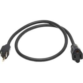 Tripp Lite Power Extension Cord NEMA 5-15P to NEMA 5-15R 13A 120V 16 AWG 3 ft. (0.9 m) Black, For Computer, Monitor, HDTV, Printer, Server, UPS, PDU, 125 V AC13 A, Black, 3 ft Cord Length