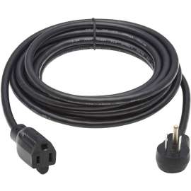 Tripp Lite Power Extension Cord Right-Angle NEMA 5-15P to NEMA 5-15R 13A 120V 16 AWG 15 ft. (4.6 m) Black, For Computer, Monitor, HDTV, Printer, Server, UPS, PDU, 125 V AC13 A, Black, 15 ft Cord Length