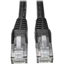 Tripp Lite Cat6 Gigabit Snagless Molded Patch Cable (RJ45 M/M) Black, 7', 7ft, 1 x RJ-45 Male, 1 x RJ-45 Male, Black