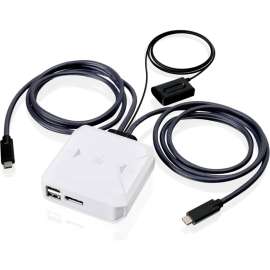 IOGEAR 2-Port 4K USB-C KVM Switch with DisplayPort output, 2 Computer(s), 4096 x 2160, 4 x USB, 1 x DisplayPort