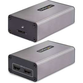 StarTech.com 2-Port USB 3.0 Extender over OM3 Multimode Fiber, LC/LC, 2x 5Gbps USB-A Hub, 350m (1150ft), Durable USB Fiber Optic Extender, 1150ft (350m) USB 3.0 extender over OM3 multimode LC to LC optical fiber with 2x 5Gbps USB Hub. Not affected by EMI.