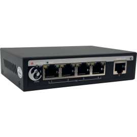 Amer Networks - 5ports 10/100Mbps PoE switch 65W af/at - 5 Port PoE Switch IEEE802.3af/at with 4*10/100Mbps RJ-45 PoE ports and 1*100Mbps RJ-45 Uplink port. Extend mode support allows PoE on 250m of cable. Surge Protection fanless. PoE Budget 65W, 3