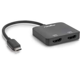 Rocstor Premium USB-C to Dual HDMI Multi Monitor Adapter, HDMI 4K 60Hz, USB Type- C 2-Port Multi Monitor MST Hub Adapter- for PC/Windows, 4Kx2K Resolutions up to 3840x2160 @ 60Hz, For Notebook/Desktop PC