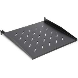 Rocstor 1U Universal Vented Rack Mount Shelf Tray, 17.72in 450MM Depth, Black, 1U Rack Height x 19" Rack Width, 66.14lb / 30kg Weight Capacity