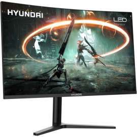 Hyundai 32-Inch Curved Gaming Monitor, 165Hz, 1080p Full HD (1920x1080) LED, HDMI, VESA Mountable, Black, 32CGM Series - VESA Mountable, Tilt Adjustment for Ergonomic Viewing, Slim Bezel, Low Bluelight, Flicker-Free, 3000:1 Contrast Ratio