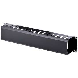StarTech.com 2U Horizontal Finger Duct Rack Cable Management Panel with Cover, Organize cables in your server rack or cabinet with a horizontal, covered cable duct, 2U Finger Duct Rack Cable Management Panel with Cover, Server Rack Cable Duct, Cable Organ