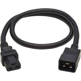 Tripp Lite Power Cord, C20 to C21 - Heavy-Duty, 20A, 250V, 12 AWG, 3 ft. (0.91 m), Black - For Network Switch, PDU, UPS, Router - 250 V AC20 A - Black - 3 ft Cord Length - North America