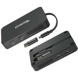Plugable USB 3.0 or USB C to HDMI Adapter Extends to 4x Monitors, Compatible with Windows and Mac, Multi Monitor Adapter Supports 1920x1080@60Hz