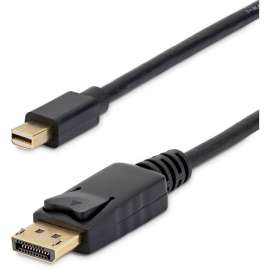 StarTech.com 6ft Mini DisplayPort to DisplayPort 1.2 Cable, 10 Pack, 4K x 2K mDP to DisplayPort Adapter Cable, Mini DP to DP Cord, 10 pack 6ft Mini-DP to DisplayPort v1.2 cable; 4Kx2K(3840x2400 60Hz)/21.6 Gbps bandwidth/HBR2/8Ch Audio/MST, Durable PVC str