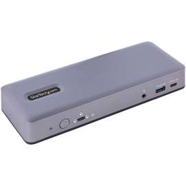StarTech.com USB-C Docking Station, HDMI/DP/DP Alt Mode USB-C Dock, Triple/Dual 4K, 7x USB Hub, 60W PD, GbE, WWCB Certified, Works With Chromebook (WWCB) certified USB-C Laptop Docking Station, MST based video for extended 4K dual/triple multi monitors, H