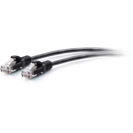 C2G 15ft Cat6a Snagless Unshielded (UTP) Slim Ethernet Patch Cable - Black - 15 ft Category 6a Network Cable for Network Device - First End: 1 x RJ-45 Network - Male - Second End: 1 x RJ-45 Network - Male - Patch Cable - 28 AWG - Black