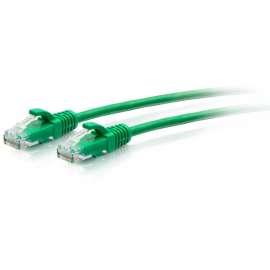 C2G 10ft Cat6a Snagless Unshielded (UTP) Slim Ethernet Patch Cable - Green - 10 ft Category 6a Network Cable for Network Device - First End: 1 x RJ-45 Network - Male - Second End: 1 x RJ-45 Network - Male - Patch Cable - 28 AWG - Green