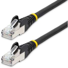 StarTech.com 20ft CAT6a Ethernet Cable, Black Low Smoke Zero Halogen (LSZH) 10 GbE 100W PoE S/FTP Snagless RJ-45 Network Patch Cord, 20ft Black Low Smoke Zero Halogen (LSZH) Shielded CAT6A Ethernet Cable, 10GbE Multi Gigabit 1/2.5/5/10Gbps, 100W PoE++, 27